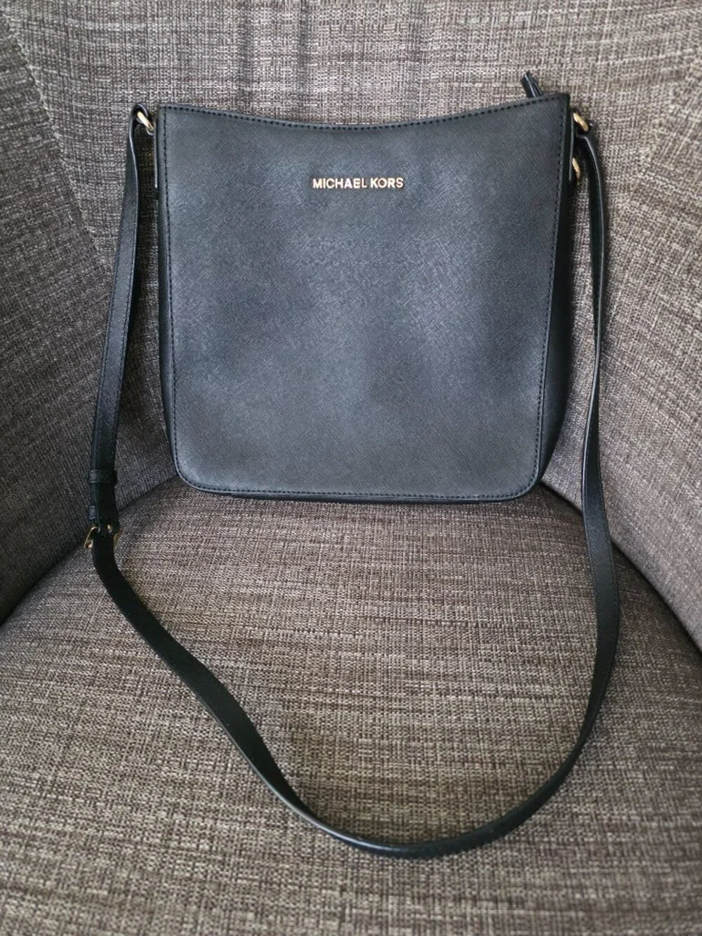 Michael Kors Leather Crossbody- Black Leather- OBO!